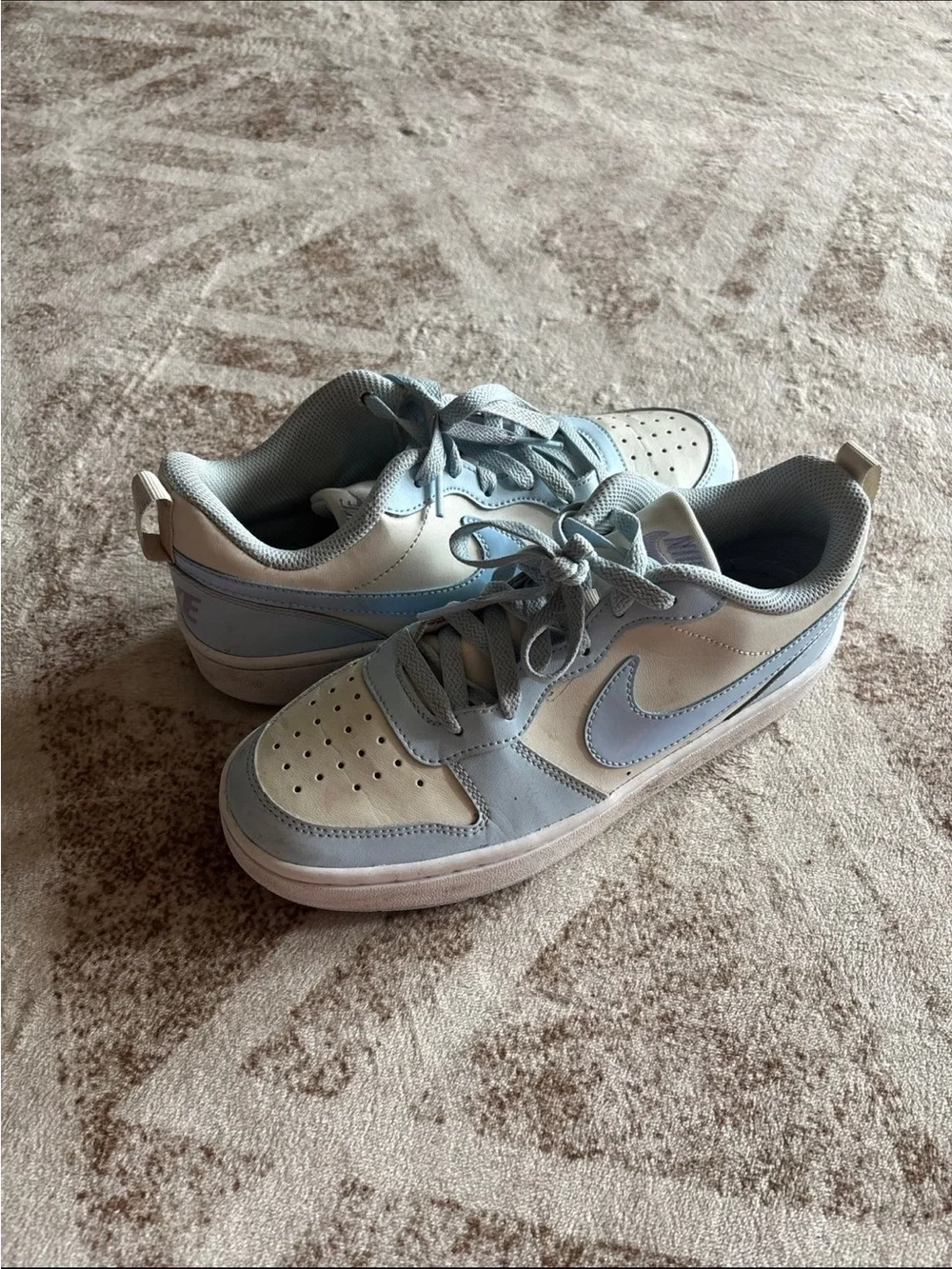 Nike Court Borough Low Recraft Soft Pearl Celestine Blue Pastel 5.5Y / Women's 7